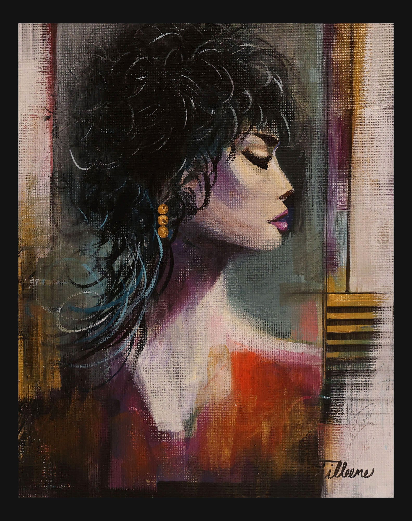 Woman Gold Accents